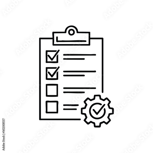 Optimized Workflow Achievement. This simple vector illustrates successful process management. It represents project accomplishment, efficient operations, and effective task completion.