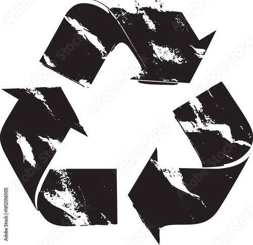 create need Green recycle symbol paper isolated on white background