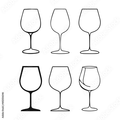 set of glasses