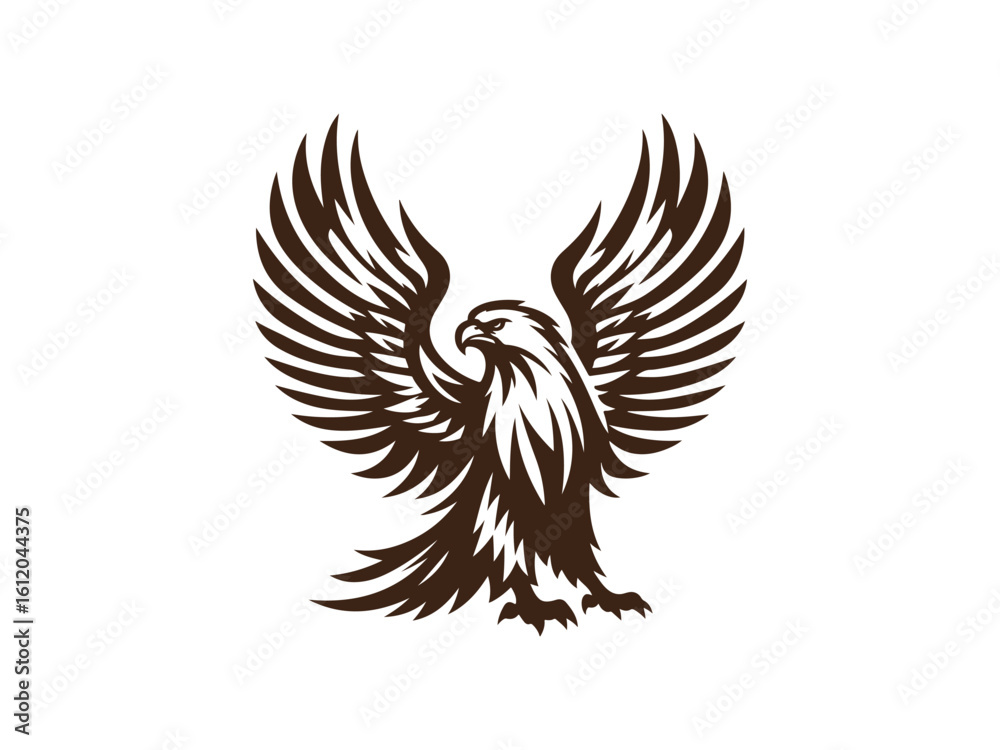 Obraz premium vector illustration of an eagle silhouette design