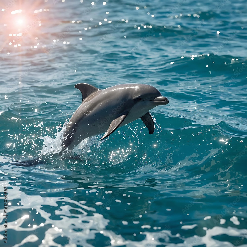 Fototapeta premium dolphin jumping out of water