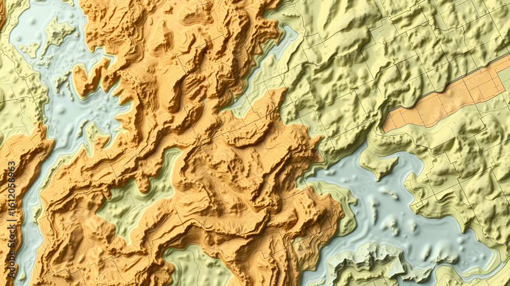 Naklejka premium topo map background