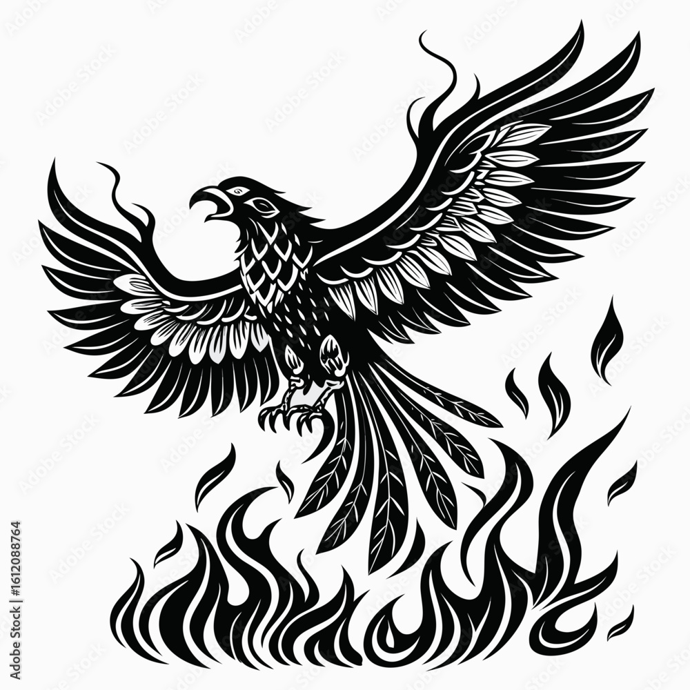 Fototapeta premium Minimal Face Line Art With Floral Crown