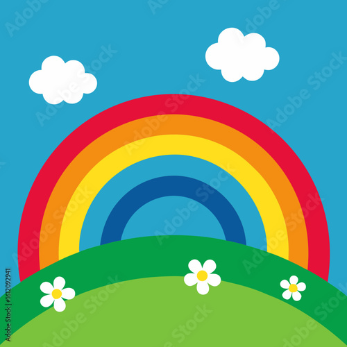 rainbow in the meadow