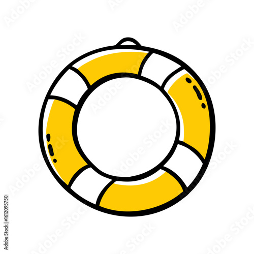 Lifebuoy Icon – Safety Ring Flat Style