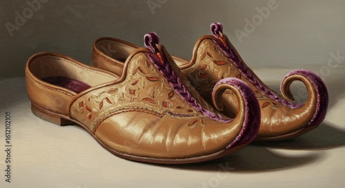 Pair of ornate slippers