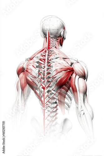 Title
Detailed back anatomy illustration showing muscle and spine structure