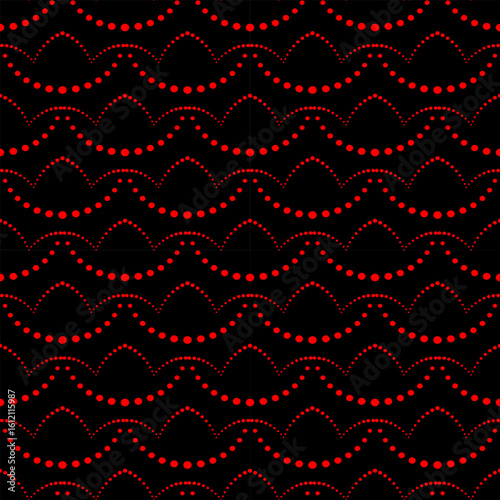 seamless botanical pattern of painted oriental motifs 