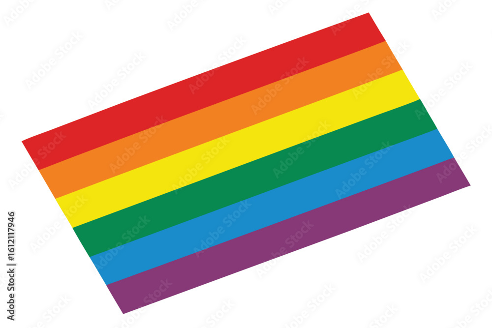 Obraz premium Bright and Bold LGBT Pride Flag Illustration Representing Diversity Love and Inclusion with Vibrant Rainbow Colors