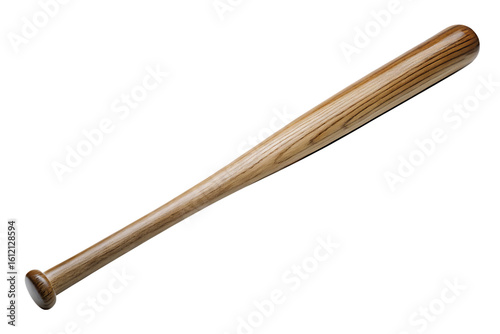 Wooden baseball bat isolated on white background P N G A I... isolated on a transparent background