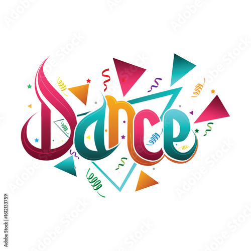ance text png | dance text effect | dance typography| dance party celebration text transparent background vector