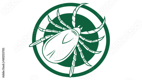 Tick insect parasite vector illustration for pest control and disease prevention awareness campaign use