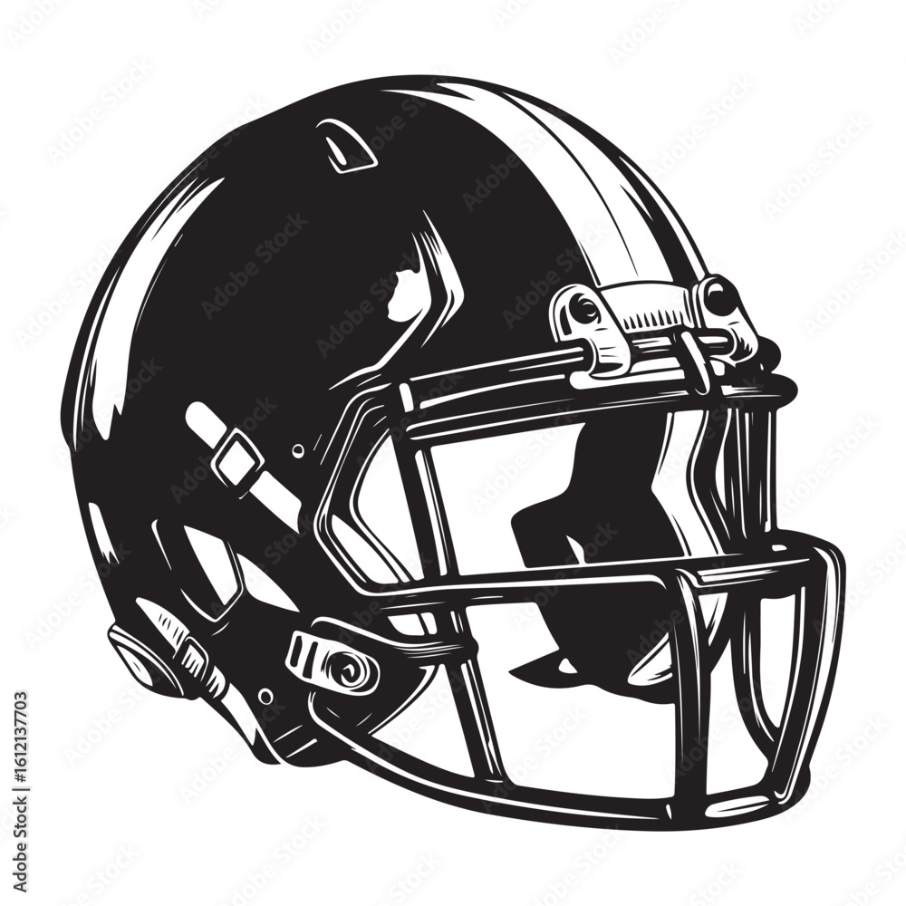 Fototapeta premium American football helmet illustration