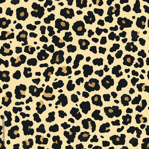 Stylish Leopard Pattern Design Featuring Bold Spots and Warm Tones for Modern...