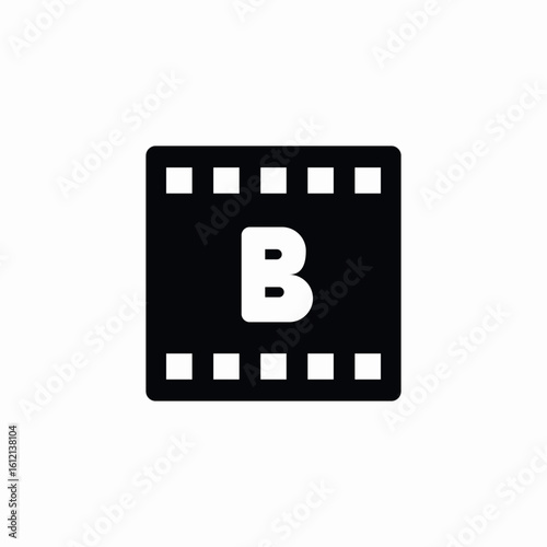 film b icon sign vector