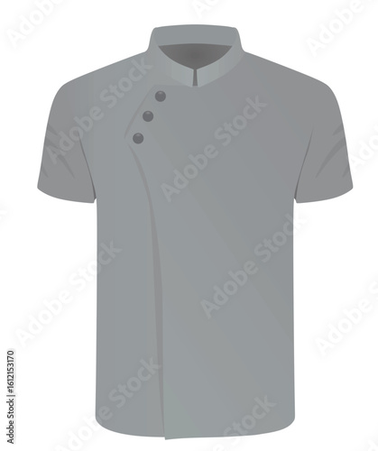 Grey chef uniform. vector illustration	