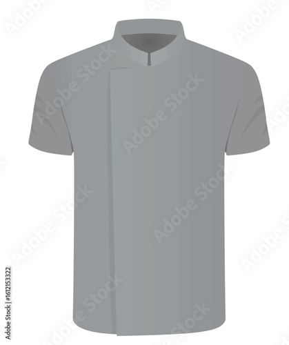Grey chef uniform. vector illustration	