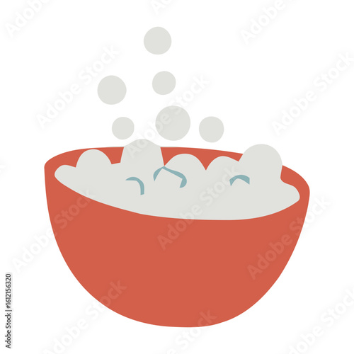 rice in bowl icon vector with transparant background