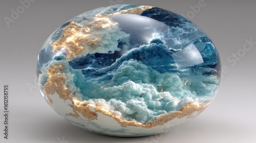 Encapsulated Celestial Sphere: A Digital Art Piece