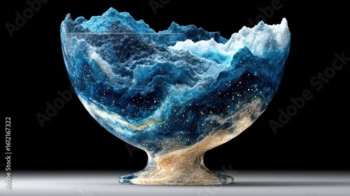 Ocean in a Bowl: A Captivating Glass Art Piece