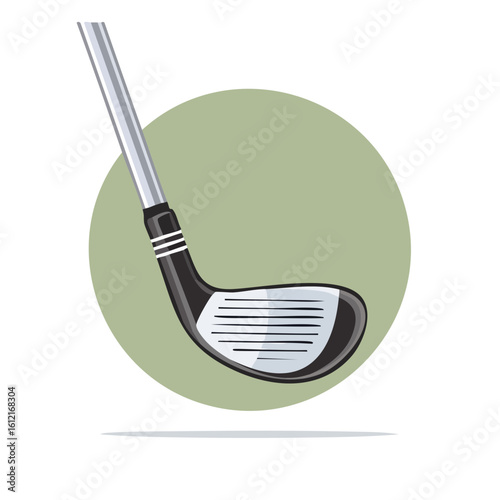 Golf club illustration for sporting goods design or sport themed visuals golf icon golf equipment golf course minimal design
