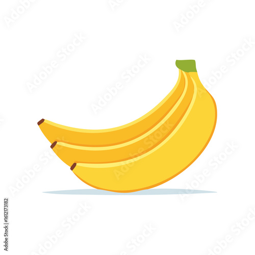 Vibrant Yellow Bananas Fruit Group Still Life Illustration Healthy Food Nutrition Tropical Diet Graphic Element