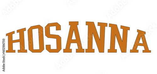 HOSANNA - A Cry of Praise in Vintage Style Font