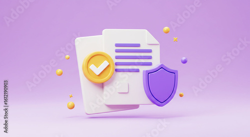 Title: 3D Blue Open File Folder with Red Warning Triangle and Exclamation Mark Icon, Digital Data Storage Error, System Alert Notification, Document Security Issue, Technical Problem Illustration