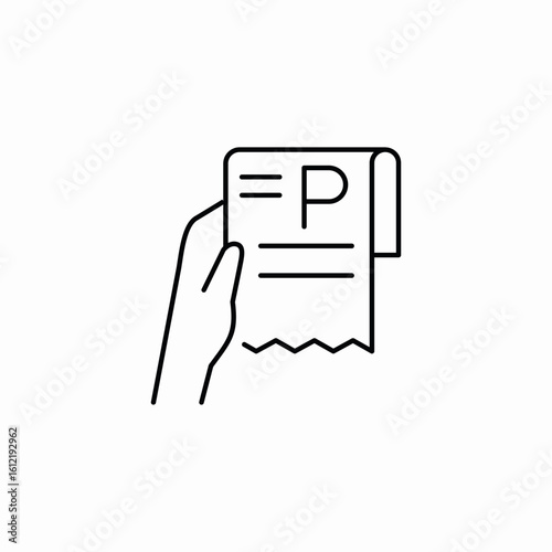 parking ticket icon sign vector