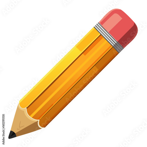 pencil with eraser illustration vector