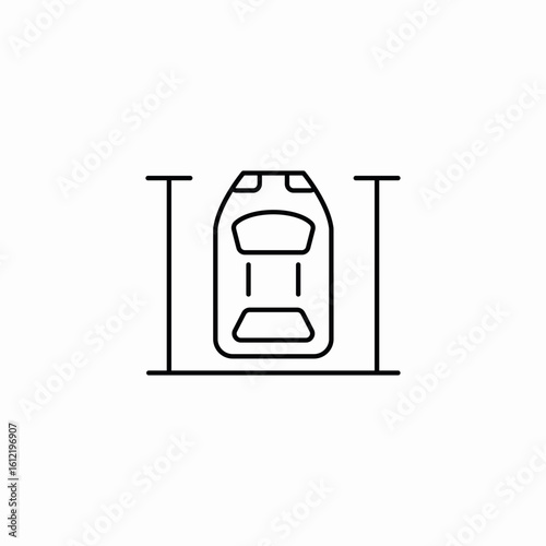 vehicle parking icon sign vector