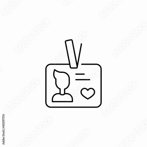 volunteer card icon sign vector