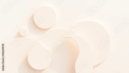 composition subtle shadows design light-toned minimal flat abstract shapes soft memphis
