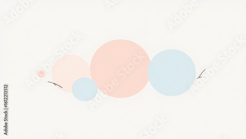 modern soft-edged shapes low-saturation colors memphis background minimalist layout wallpaper
