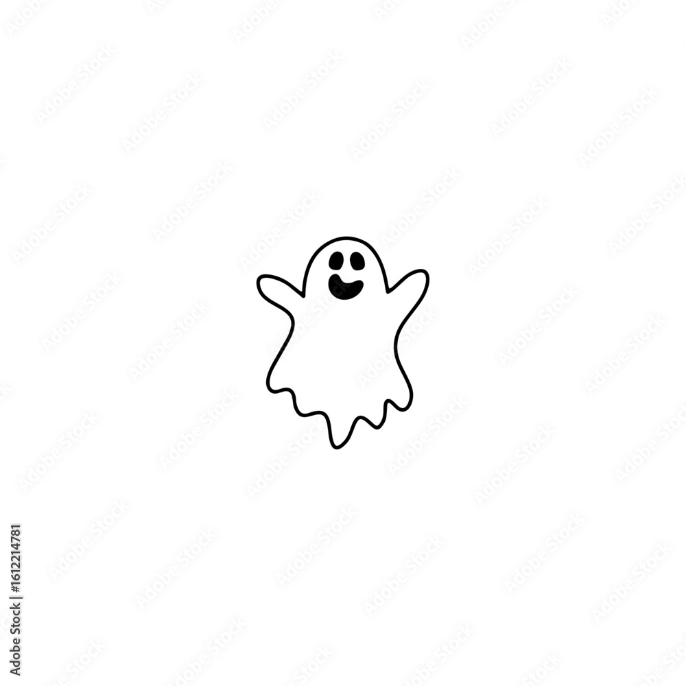 Fototapeta premium Ghost icon flat vector design.