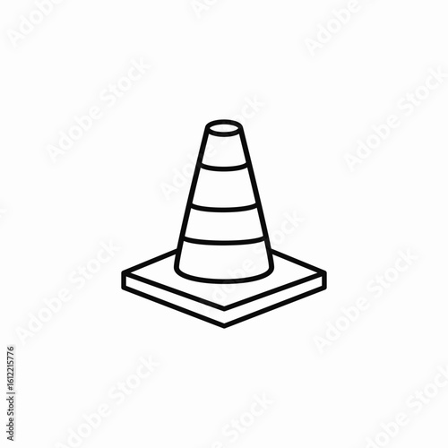 cone traffic icon sign vector