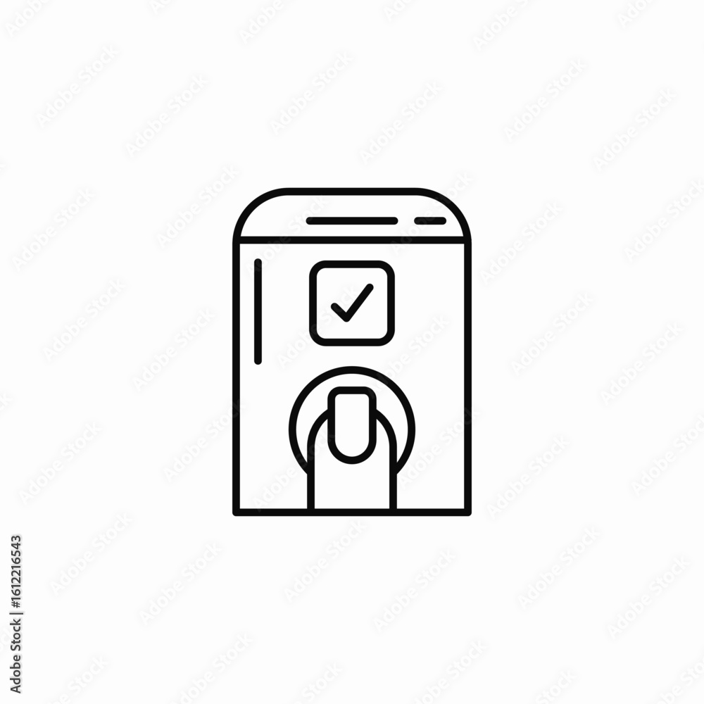 device finger tap complete icon sign vector