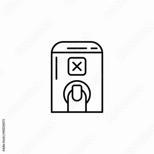 device finger tap remove icon sign vector