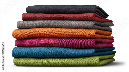 Stack of Clothes Vector Set on White Background