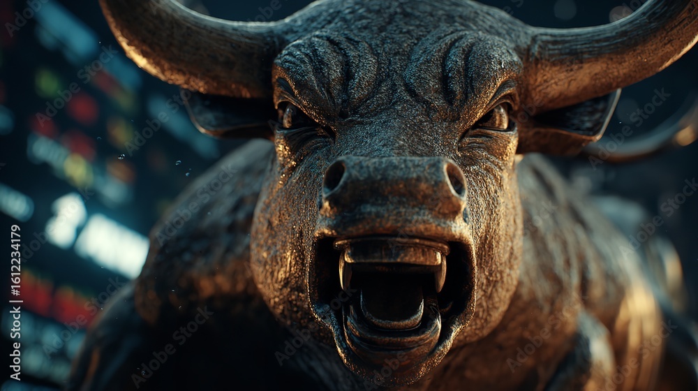 Angry Bull Trading with Computer – Bullish in Stock Market
Angry Bull Trading with Computer – Bullish in Stock Market