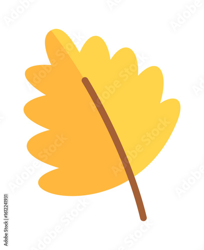 Yellow oak leaf design element