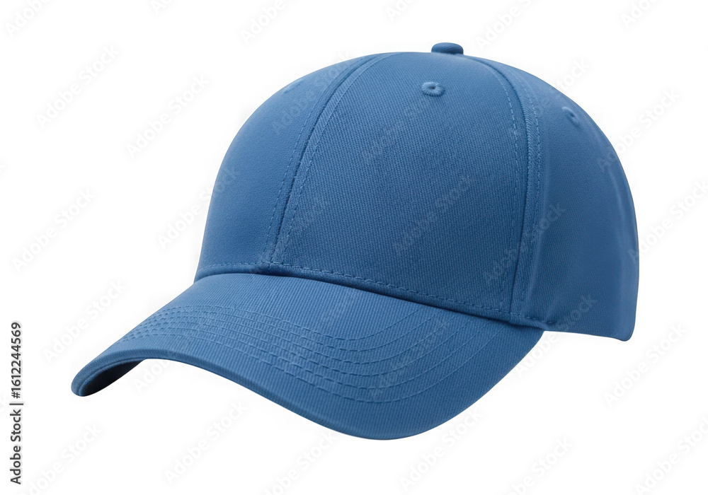 A blue baseball cap isolated on transparent background is ready for a sunny day A blue baseball cap isolated on transparent background is ready for a sunny day