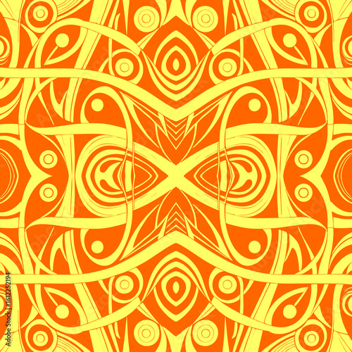 Wallpaper Mural simple seamless abstract yellow orange pattern, texture Torontodigital.ca