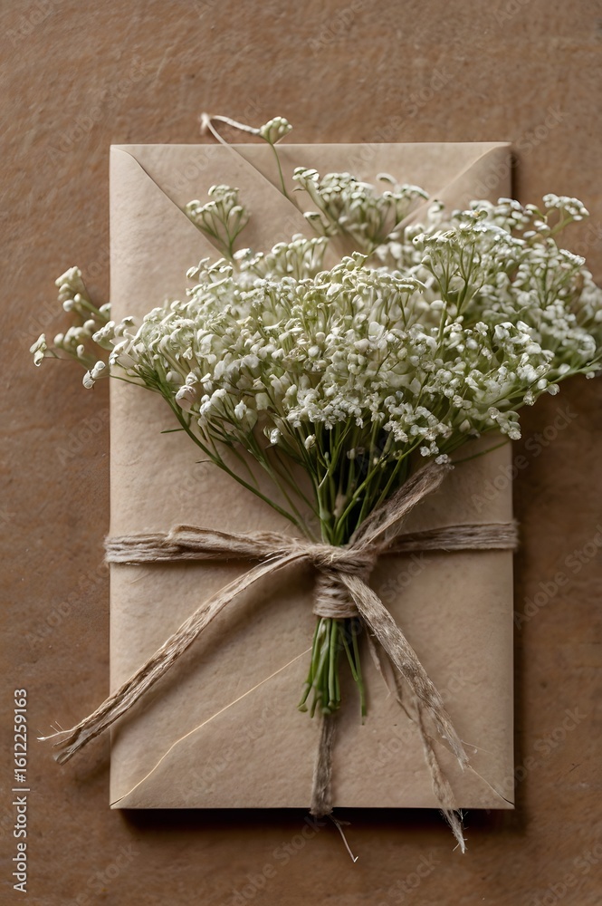 Delicate Gift Wrapping with Baby's Breath Delicate Gift Wrapping with Baby's Breath