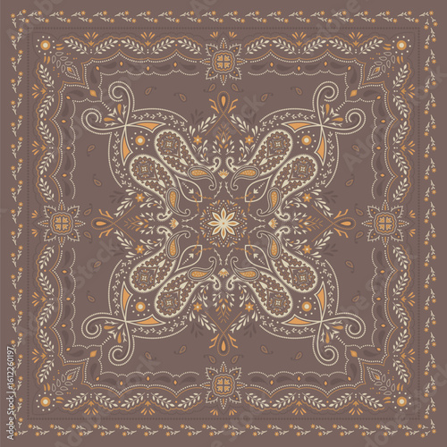 Paisley bandana. Indian Floral print.