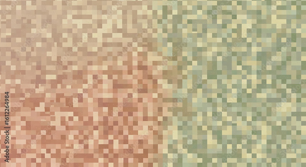 Fototapeta premium Abstract Pixelated Gradient Background with a Soft Blend of Earthy Tones and Subtle Geometric Textures
