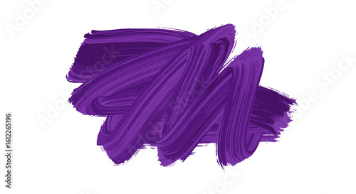Purple paint stroke in abstract expressionist style  