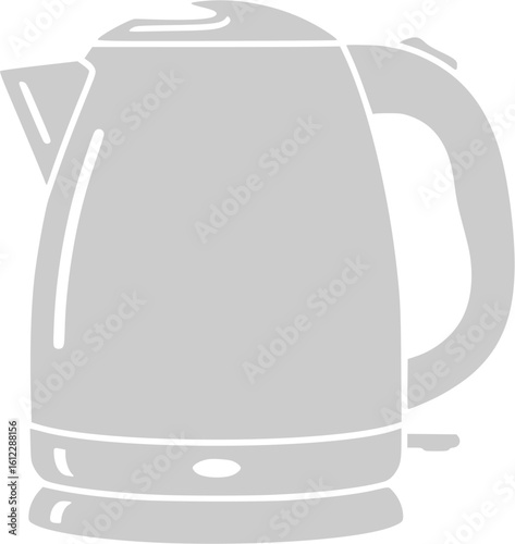 Electric tea kettle outline icon vector
