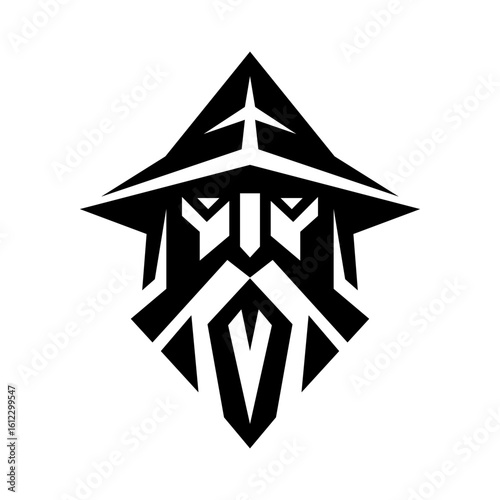 Vintage Wizard Emblem in Vector