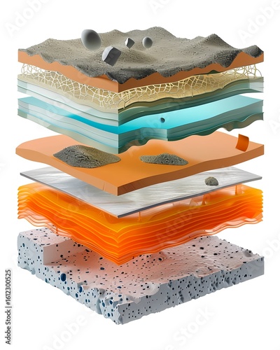 Exploded Diagram of SOEC Ceramic Electrolyte Layers